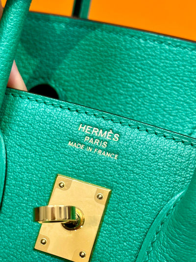 Birkin 25 Velvet Green Luxury Bag