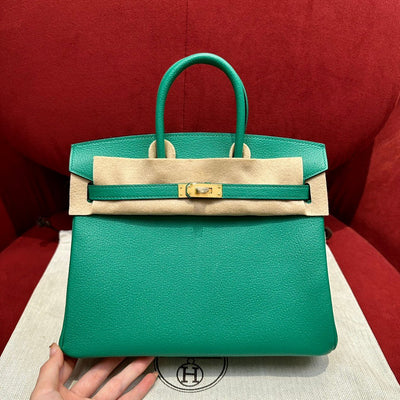 Birkin 25 Velvet Green Luxury Bag