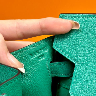 Birkin 25 Velvet Green Luxury Bag