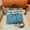 Kelly 25 Bleu Jean Luxury Bag