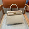 Kelly 25 Craie Gold Buckle Luxury Bag