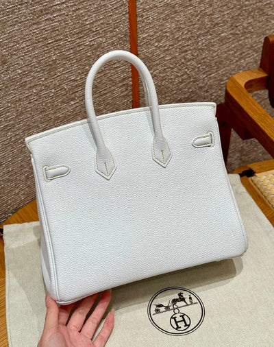 Birkin 25 Blanc Lime Luxury Bag
