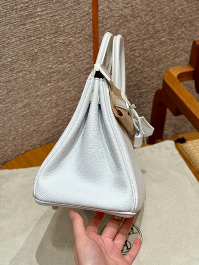 Birkin 25 Blanc Lime Luxury Bag