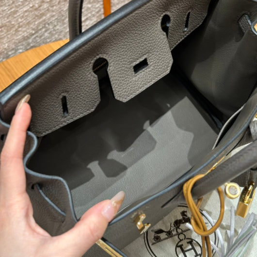 Birkin 25 Gris Etain Luxury Bag