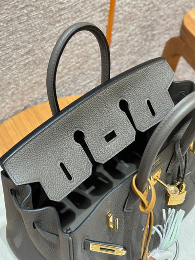 Birkin 25 Gris Etain Luxury Bag