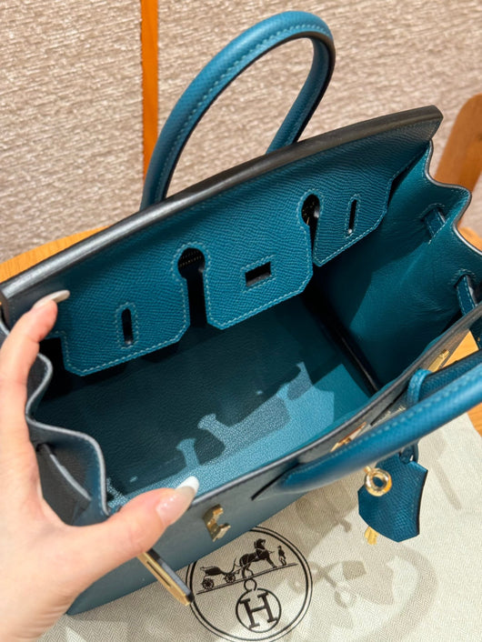 Birkin 25 Vert Bosphore Luxury Bag