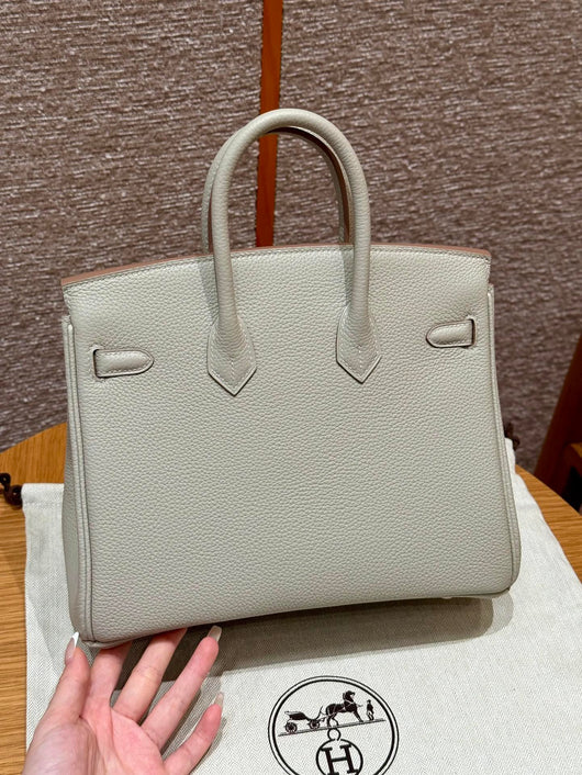 Birkin 25 Gris Perle Luxury Bag