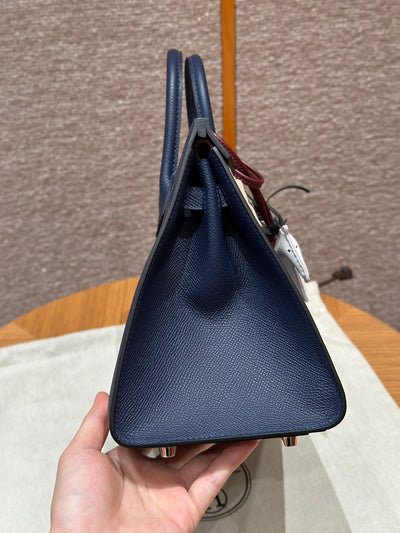 Birkin 25 Blue Saphir Luxury Bag