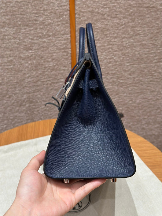 Birkin 25 Blue Saphir Luxury Bag