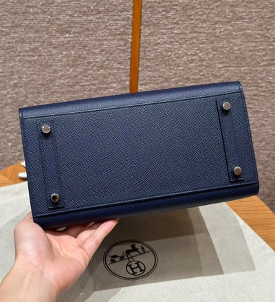 Birkin 25 Blue Saphir Luxury Bag