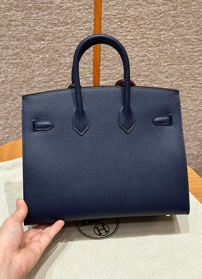 Birkin 25 Blue Saphir Luxury Bag