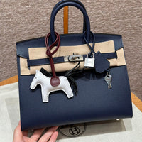 Birkin 25 Blue Saphir Luxury Bag
