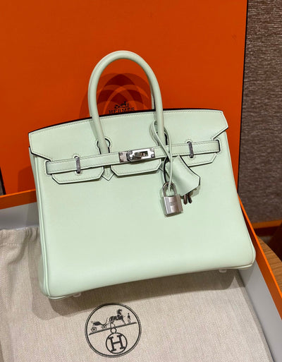 Birkin 25 Vert Fizz Luxury Bag