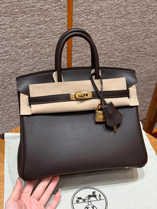 Birkin 25 Chocolate Luxury Bag