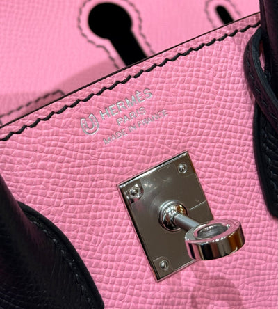 Birkin 25 Pink And Noir Luxury Bag