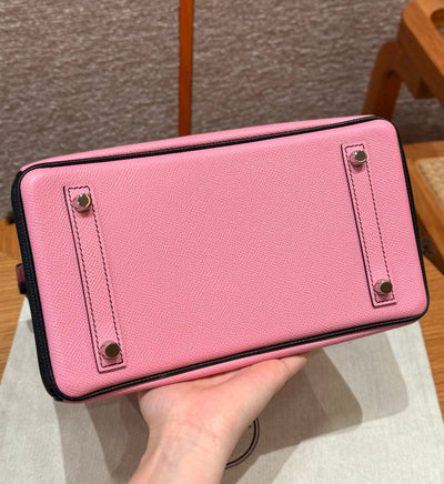 Birkin 25 Pink And Noir Luxury Bag