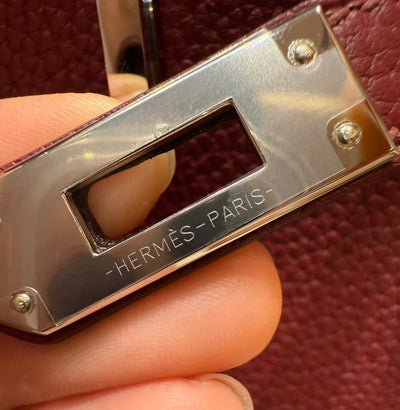 Birkin 25 Bordeaux And Q Rouge Casaque Luxury Bag