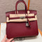 Birkin 25 Bordeaux And Q Rouge Casaque Luxury Bag
