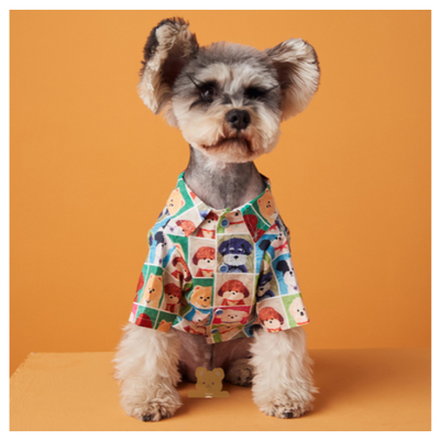 Summer Denim Doggo Vibrant Shirt