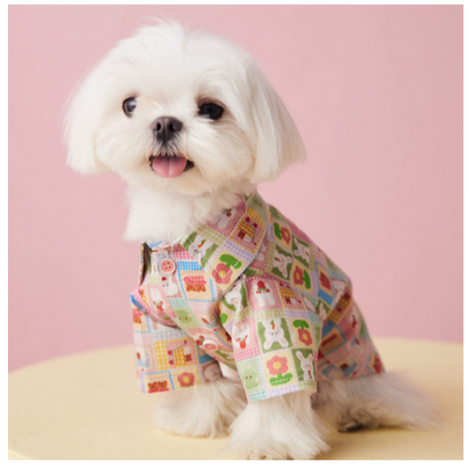 Summer Denim Doggo Vibrant Shirt