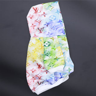 Tiedye Colorful Blooming Doggo Throwie Hoodie